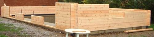 A log cabin kits - partly constructed A log cabin kits - partly constructed