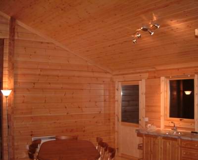 Log cabin fire treatment in the UK would mean all internal wall and ceilings being treated!