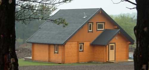 2 storey log cabin