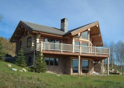 A log cabin home in North America A log cabin home in North America