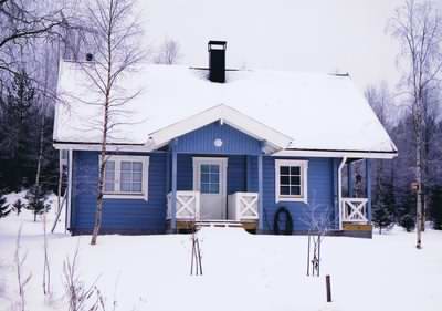 Log cabin home in Scandinavia