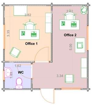 A simple log office design can save money