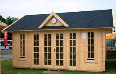 A small log cabin with some character A small log cabin with some character
