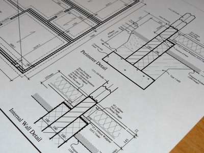 Log cabin building regs drawing