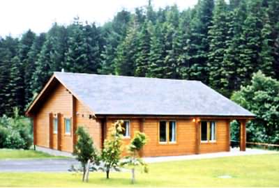 What is more natural, log holiday cabins by a forest!