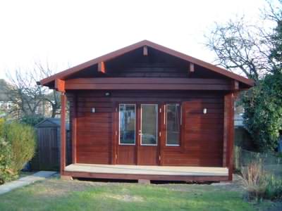 Log office style garden cabins are in demand