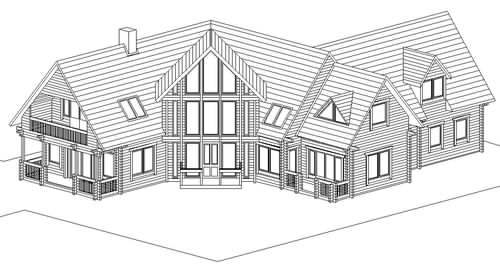 Luxury log cabin homes can often be large Luxury log cabin homes can often be large